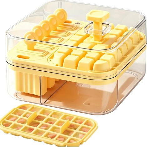 à glaçons pour congélateur Bouton-Poussoir Portable Démoulage Facile (1/5)