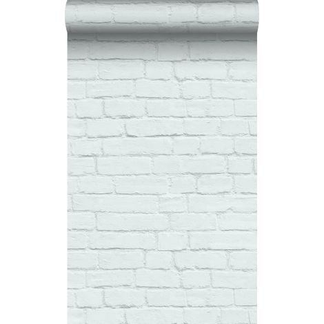 papier peint brique vert menthe pastel - Origin Wallcoverings (1/5)