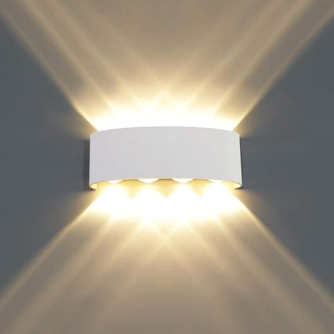 Wottes – Applique murale LED étanche IP65 8W – Lumière chaude blanche – Aluminium durable pour intérieur et extérieur – Installation facile (1/5)