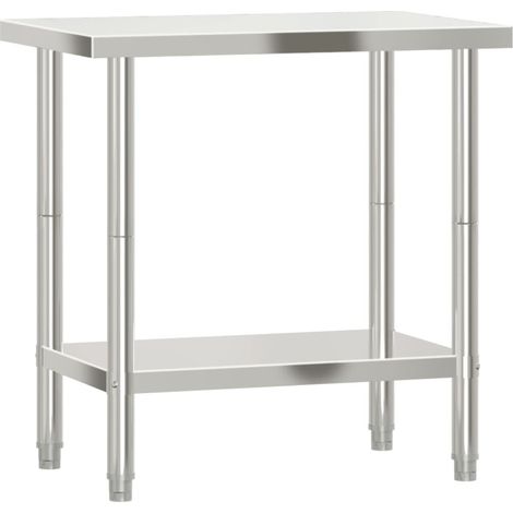Table de travail de cuisine 82,5x55x85 cm acier inoxydable