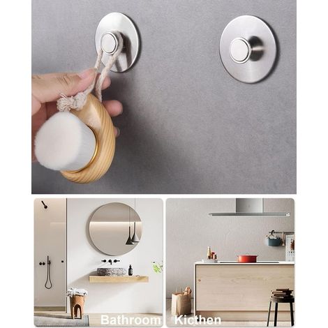 Porte-savon magnétique pour savons solides, porte-savon en acier inoxydable pour parois de douche et cuisine/salle de bain, facile à nettoyer, autovideur (s (1/5)