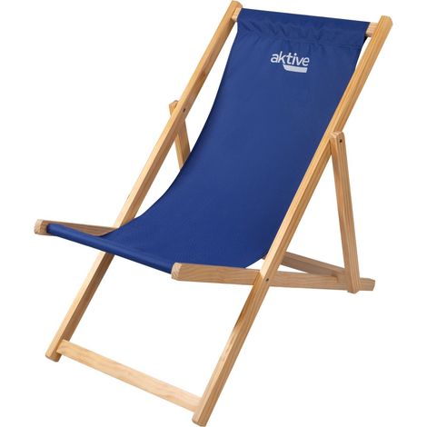 Silla Hamaca Madera 3 Pos 56X77,5X78Cm - Azul Marino (1/5)