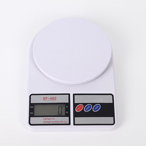 Digitale Küchenwaage, 10 kg (22 lb) Tragkraft, Edelstahl.