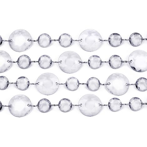 Guirnalda de cristal de 100 cm, transparente, 1 unidad. (1/3)