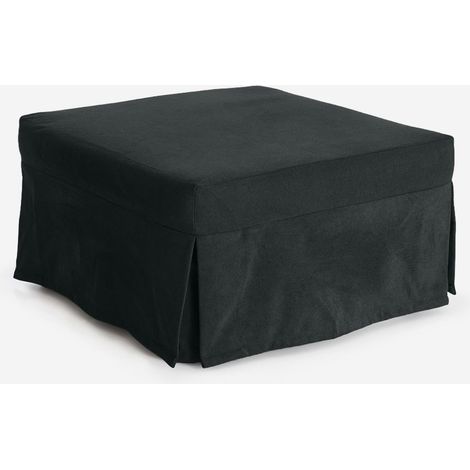 Pouf letto singolo idrorepellente sfoderabile Made in Italy Stelvio - Nero