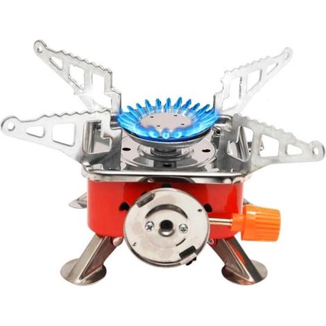 Hornilla de gas portátil para camping con quemador de cartucho