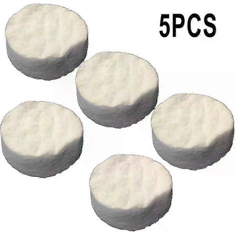 Lot de 1/2/3/5 éponges rondes en laine de céramique blanche, bio-chauffage, compatibles avec les cheminées, fours et brûleurs à gel - JXLGV (1/5)