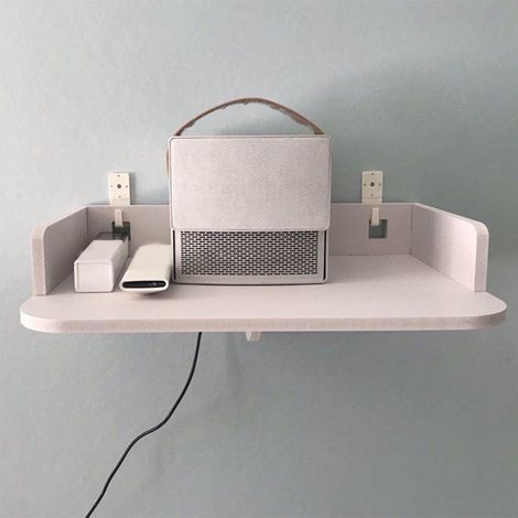 Support pour projecteur, étagère murale de chevet sans perçage, support mural pour chambre, étagère à plateau, grand support mural. (1/5)