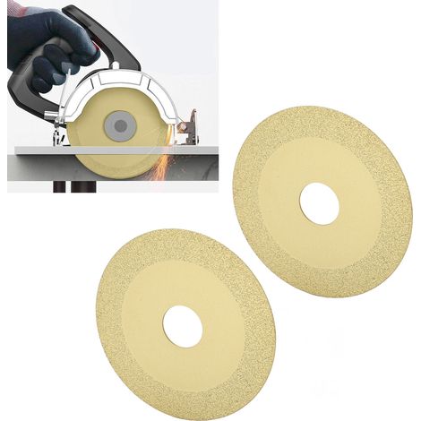 2 pièces, diamètre intérieur 22 mm, diamètre extérieur 100 mm, largeur de l'abrasif diamanté 15 mm, épaisseur 1 mm, disque de coupe pour verre, carrelage en céramique, jade, cristal, disque de polissa (1/5)