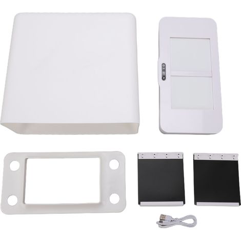 Poubelle à capteur de mouvement automatique, poubelle infrarouge sans contact pour chambre à coucher, bureau, salon, 13L, blanc (1/5)