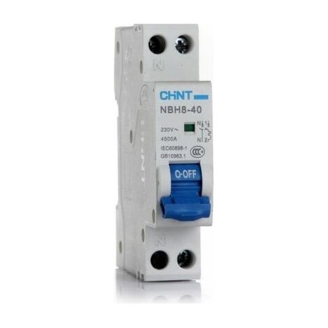 Disjoncteur auto 10A PLG, Ph+N, borne à ressort, 4,5kA (EN 60898) courbe C