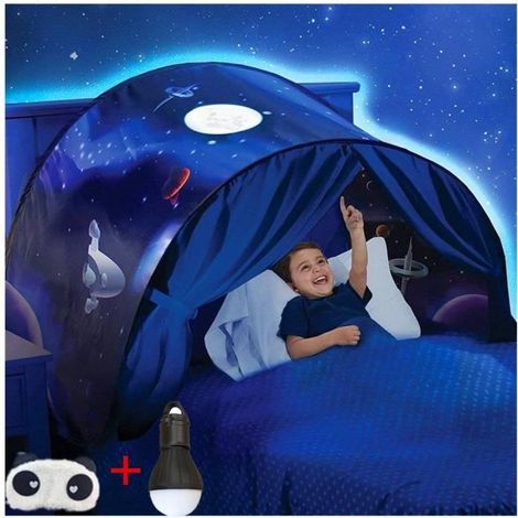Dream Tents Tente de Jeu Lit Enfant Garçon Fille Ciels Tente pliable avec Tente de Rêve Moustiquaires (1/4)