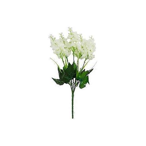 Bouquets de fleurs artificielles glycine et jacinthe en vrac pour vase, décoration intérieure et extérieure, jardin, hôtel, fête, mariage (blanc)