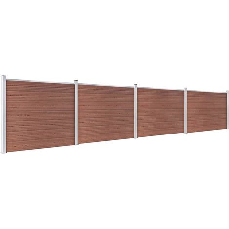 Maison Exclusive - Zaunelement Set WPC 699x146 cm Braun (1/5)
