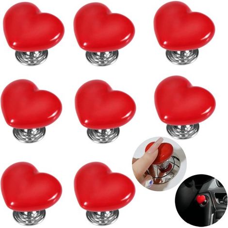 8 boutons poussoir pour WC Aide au relevage de siège de WC Bouton joystick pour voiture (3,8 x 3,2 cm Rouge) (1/5)
