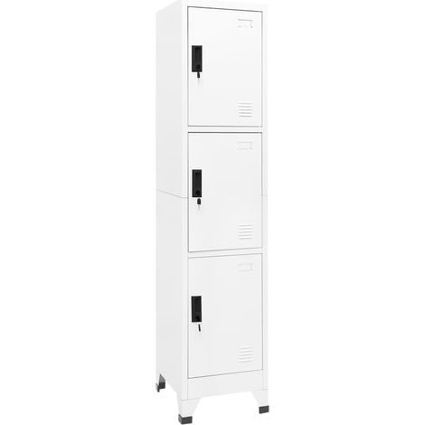 Taquilla de acero blanco 38x45x180 cm vidaXL