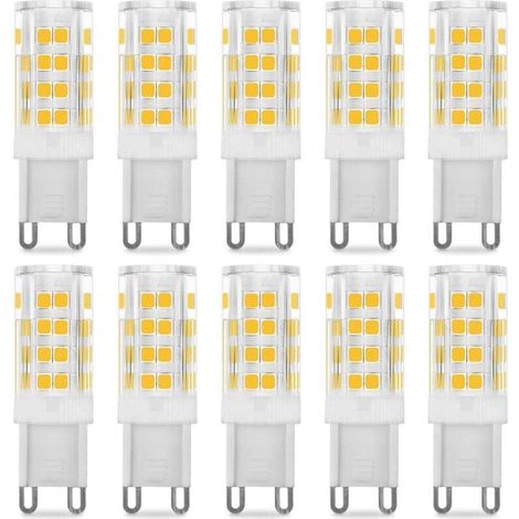 G9 5W LED-Lampe, entspricht 40W, warmweiß (3000K), 220–240V, 360° Abstrahlwinkel, 10er-Packung (1/4)