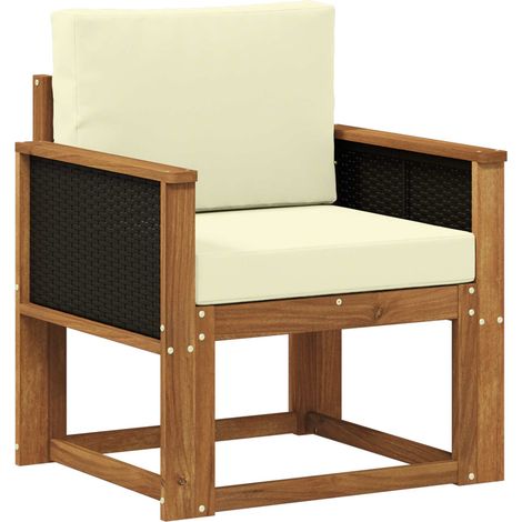 Maison Exclusive - Outdoor Mittelsofa Massivholz Akazie Natur