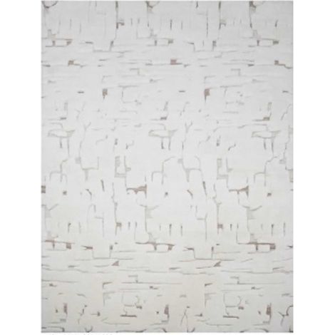 Tapis blanc texturé en laine douceur et élégance naturelle - blanc texturé nuances beige clair (1/2)