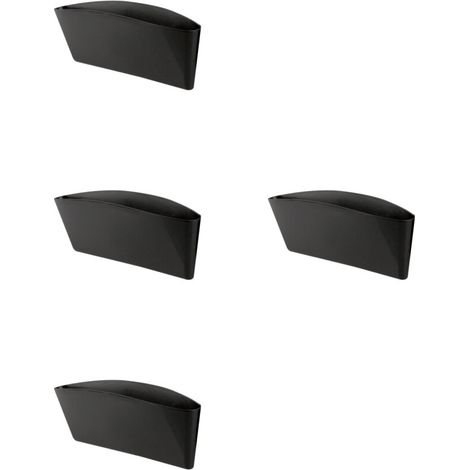 Set di 4 contenitori per il fissaggio al seggiolino auto, neri, robusti e pratici. (1/2)