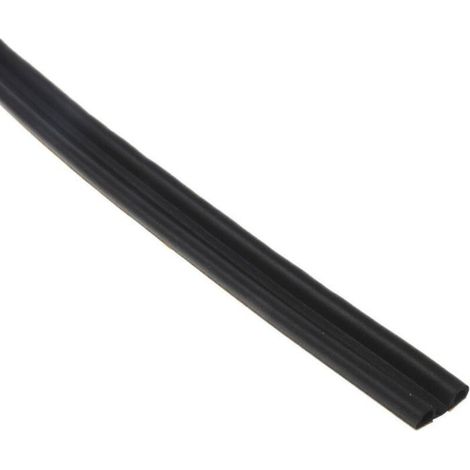 Joint d'étanchéité noir en forme de D, 10 m x 6 mm x 9 mm, joint auto-adhésif pour portes et fenêtres (1/3)