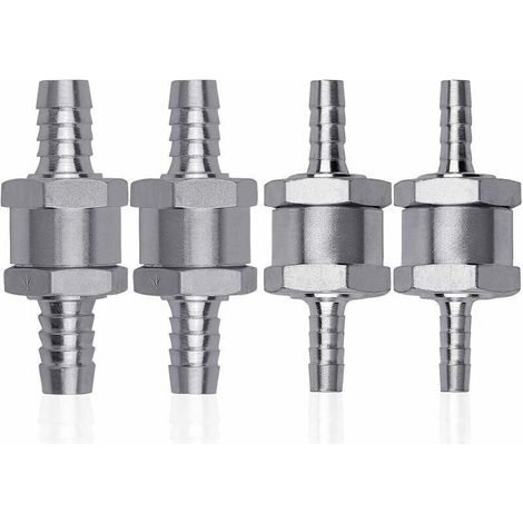 [JAMAIS UTILISÉ]4 Pcs Clapet Anti-retour Gasoil en Alliage d'aluminium, 6/8/10/12mm Clapet de Carburant avec Flèche pour Essence Diesel Voiture Bateau Moto