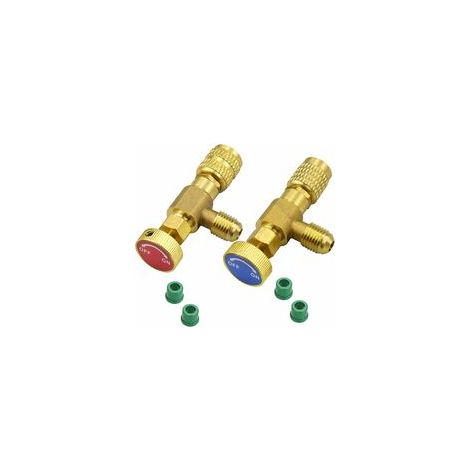 Vanne de régulation réfrigérant R22/R410A – Soupape de sécurité en laiton durable – Compatible avec adaptateurs R22/R410 – Installation facile