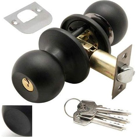 Pomo Puerta Wolfpack Con Llave Negro