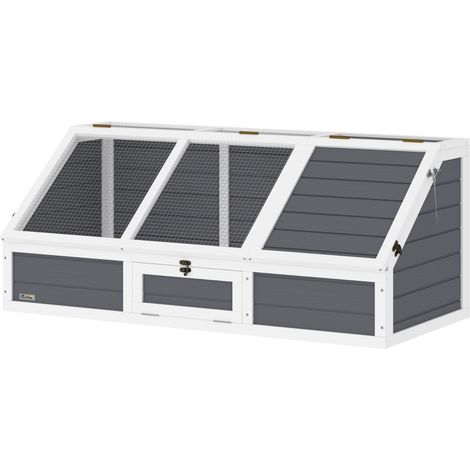 Schildkrötenbox, Outdoor Schildkrötengehege, bodenloses Design, leicht zu öffnen, Schildkrötenhaus, Hellgrau