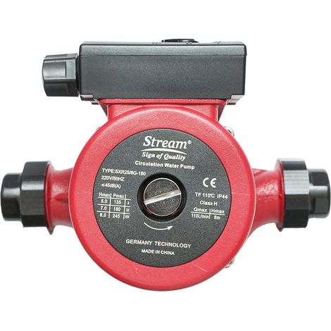 Pompa di ricircolo acqua 220V, 245W portata 110L/min, altezza 8m, raccordo 1 1/2 pollice SXR25/8G-180 Breckner Germany