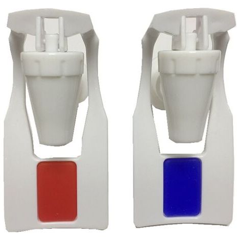 BUNTHAUS Wasserkühlhahn, Kunststoff-Wasserspender, sauberer Wasserhahn, geeignet für Heiß- und Kaltwasserhahn-Ersatzadapter, Rot Blau, 4 Stück, 10 x 5,5 cm
