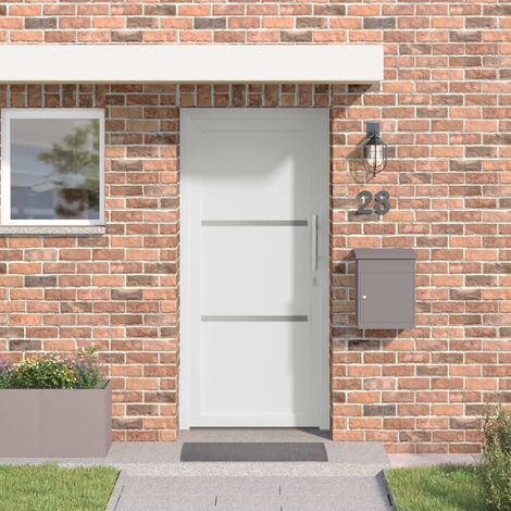 vidaXL Porte Frontale Blanc 108 x 208 cm PVC