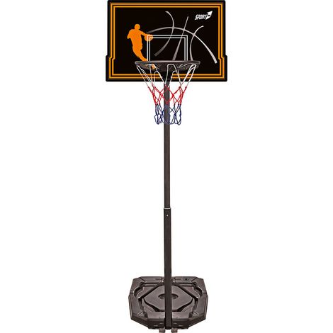 Canestro da Basket Esterno Altezza Allungabile 100-210 cm Base Zavorrabile Nero (1/3)