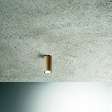 Lampada faretto da interno FILO in alluminio verniciato 6x12 cm Oro (1/3)