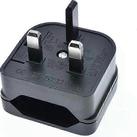 Adaptateur de prise standard européen à deux broches vers trois broches avec fusible 3A/5A/13A  adaptateur de voyage standard britannique pour prise secteur. (1/5)