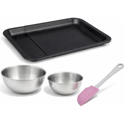 Set de 4 ustensiles de pâtisserie moule à gâteaux 2 bols et spatule pâtisserie Black mettallic Black mettallic Zenker Black mettallic (1/5)