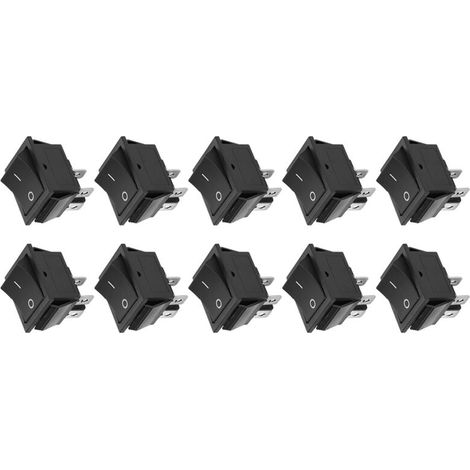 Rocker de Commutateur de Position 10pcs 2 sur/Désactivation 4 Broches en Plastique KCD4, Remplacement Simple, Interrupteur à Bascule de (1/5)