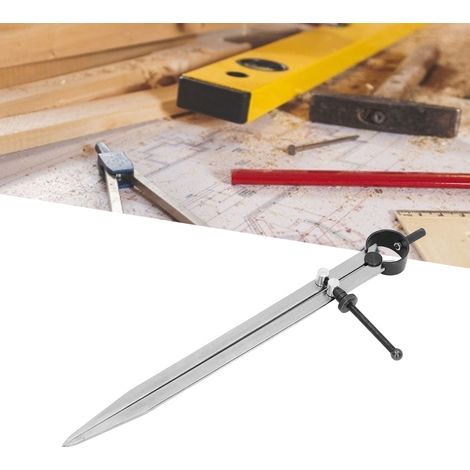 Federbelasteter Messschieber mit flachen Ansätzen, Distanzmessschieber, Rundmessschieber, Schiebemessschieber, Kantenpresswerkzeug aus pflanzlich gegerbtem Leder, 250-mm-Teilzirkel (1/5)
