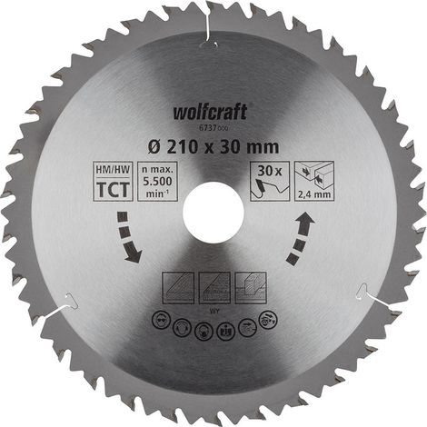 Lame de scie circulaire craft 210 mm 30 dents carbure (1/2)