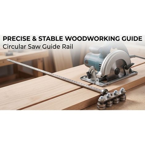 Rail de guidage pour scies circulaires, étrier de positionnement en acier inoxydable de 20 pouces pour le travail du bois (1/5)