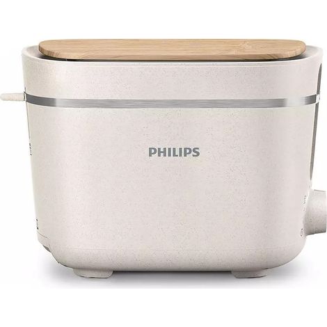 Philips – Grille-pain 2 tranches 830 W – 8 réglages de brunissage – Fonction décongélation – Réchauffe-viennoiseries intégré