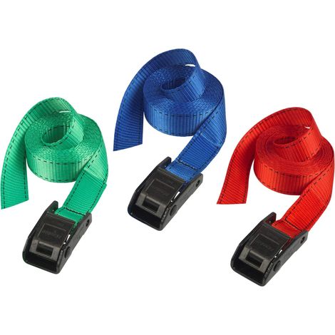 Master Lock Lashing Straps with Metal Buckle, 2.5 m x 25 mm, Pack of 2