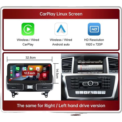 Schermo multimediale, funzionalità CarPlay wireless, Android Auto, 12,3 pollici (1/2)