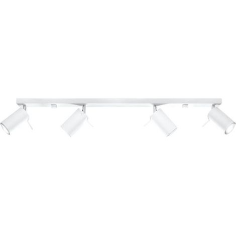 Plafonnier Spot Orientable Blanc pour 4 Ampoules GU10 - SILAMP