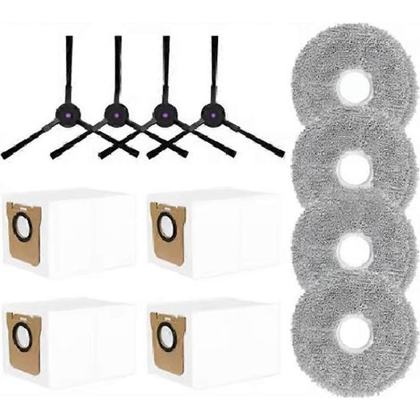 Lot de 12 accessoires pour aspirateur JONR P20 PRO : brosse latérale, serpillière et sacs à poussière (1/5)