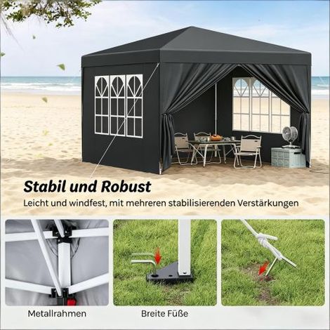 Stabil Garten Gazebo,Gazebo de jardin,Protection de toit extérieur,pour patio, mariage, restauration et événements (seulement avec gazebo) (1/5)
