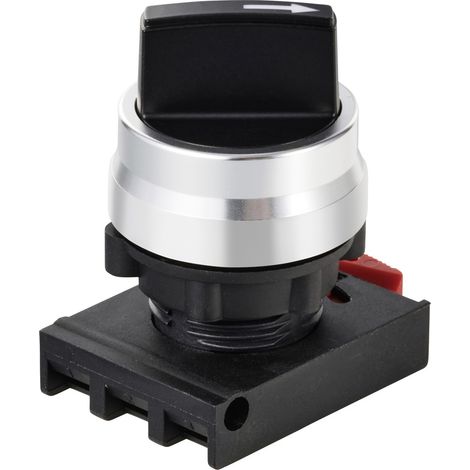 TRU COMPONENTS TC-12835256 ONPOW26BK-X/21 Wahlschalter-Frontelement  Knebel Schwarz 2 x 90 °  1 St.