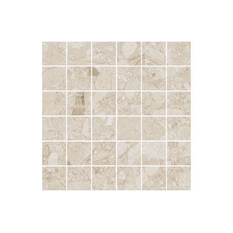 Aelle - Mosaique sol / mur effet terrazzo beige 30x30 cm CREAM R BEACH (vendu à l'unité)