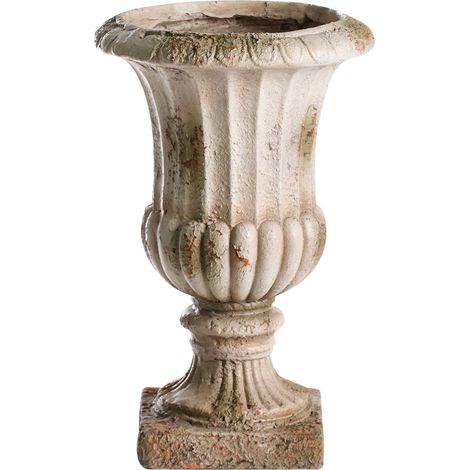 Pot à Plantes Vintage en Mgo Intérieur Extérieur Beige Vieilli Larisa