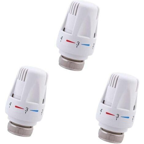 3PCS Thermostatic Radiator Head M30 x 1.5 Thermostatic Valves for Radiator, Radiator Thermostat Valve Replacement Head for Home Office (1/4)